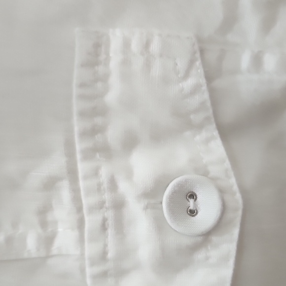 Hallhuber basic 100 % Leinen  Elegant White Button-Up Dress - Picture 7 of 16